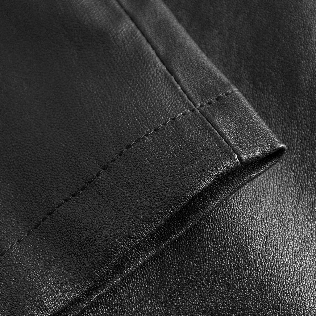 Depeche leather wear 7/8 part chino leather pants in nice stretch quality Pants 099 Black (Nero)