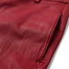 Depeche leather wear Adele MW leather pants straight full lenght Pants 043 Red