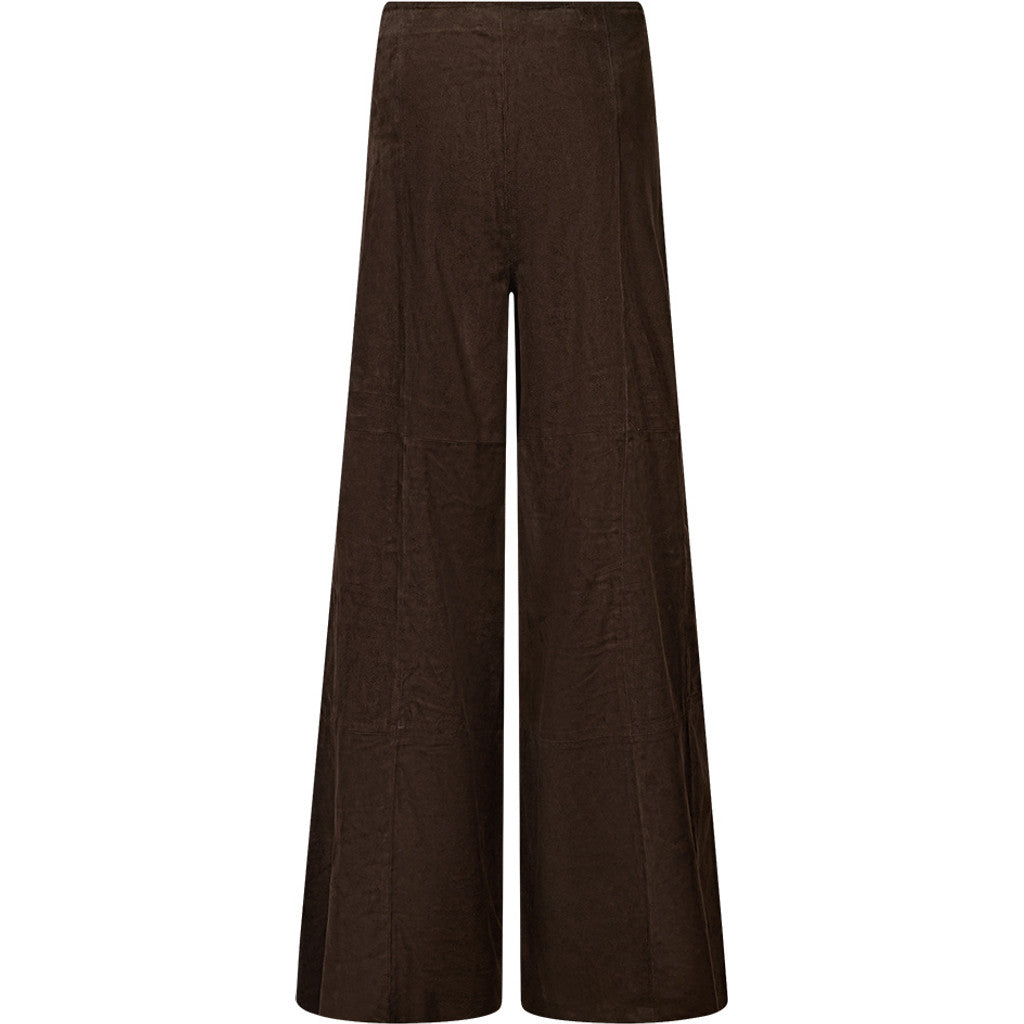 Depeche leather wear Adiva HW Suede Pants Culotte Wide Leg Pants 067 Dusty brown