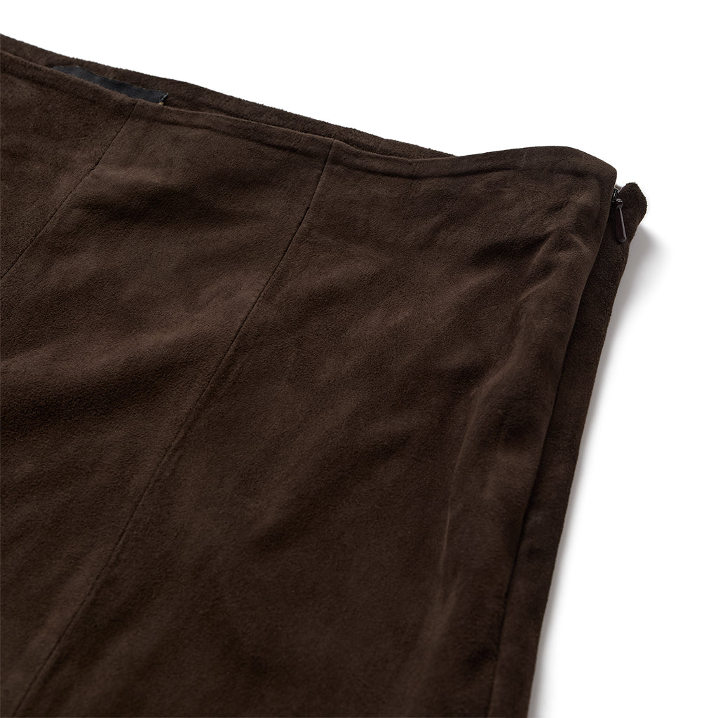 Depeche leather wear Adiva HW Suede Pants Culotte Wide Leg Pants 067 Dusty brown