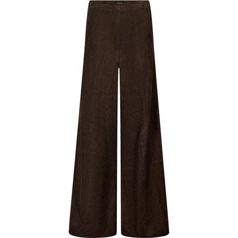 Depeche leather wear Adiva HW Suede Pants Culotte Wide Leg Pants 067 Dusty brown