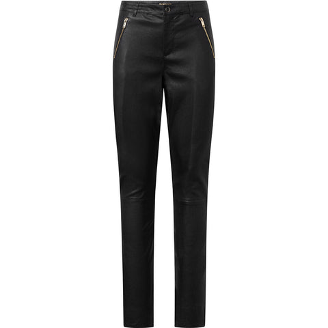 Depeche leather wear Alea chino leather pants Pants 099 Black (Nero)