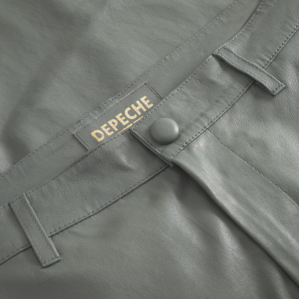 Depeche leather wear Amelia RW stretch chino leather pant 7/8 length Pants 051 Olive