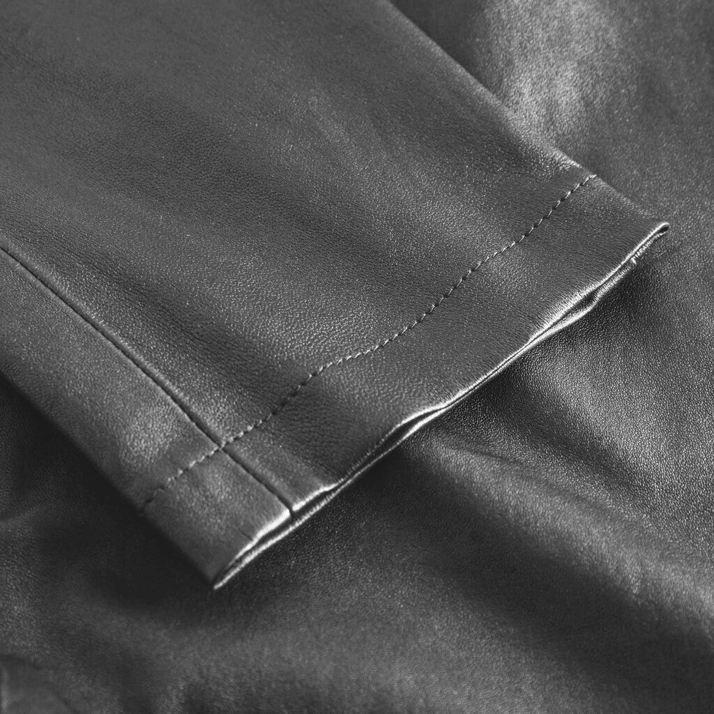 Depeche leather wear Amelia RW stretch chino leather pant 7/8 length Pants 129 Dark grey