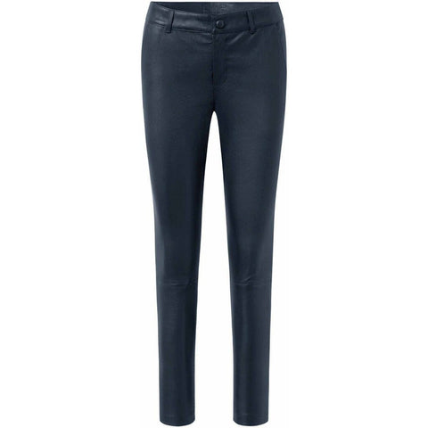 Depeche leather wear Amelia RW stretch chino leather pant 7/8 length Pants 178 Navy