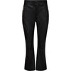 Depeche leather wear Anka MW Flare 7/8 Leather Pants Pants 099 Black