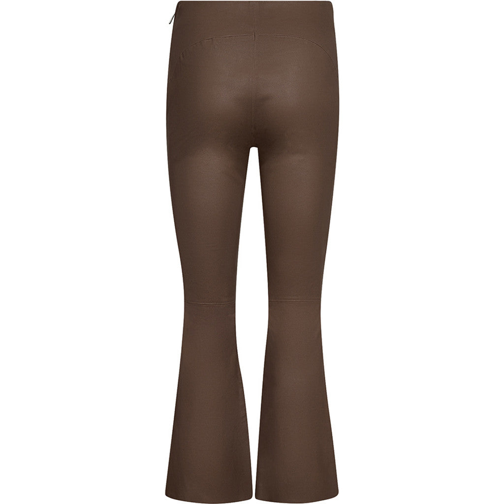 Depeche leather wear Ava HW Flare 7/8 Leather Pants Pants 224 Taupe