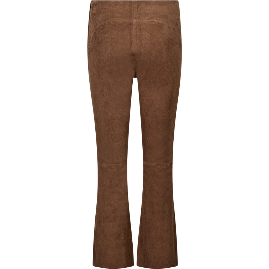 Depeche leather wear Ava HW Flare 7/8 Suede Pants Pants 311 Wood