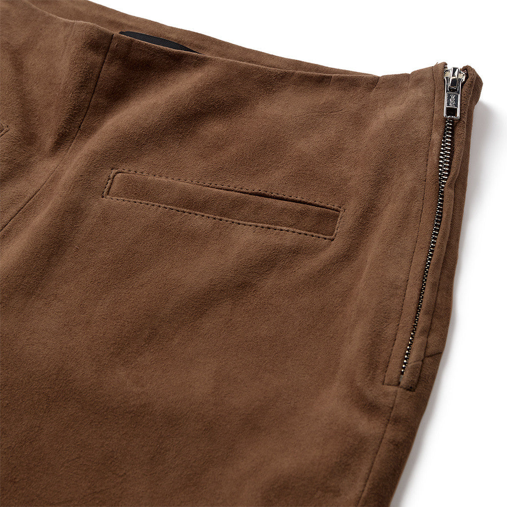 Depeche leather wear Ava HW Flare 7/8 Suede Pants Pants 311 Wood