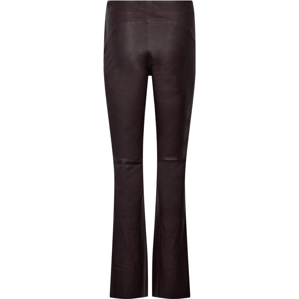 Depeche leather wear Ava HW Flare Leather Pants Pants 336 Dark Berry