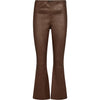 Depeche leather wear Ava RW flare 7/8 length pants with stretch in soft leather quality Pants 309 Metallic Brown