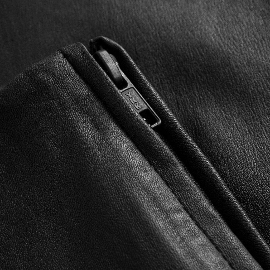 Depeche leather wear Ava RW flare 7/8 length pants with stretch in soft leather quality Pants 099 Black (Nero)