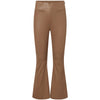 Depeche leather wear Ava RW flare 7/8 length pants with stretch in soft leather quality Pants 199 Nougat