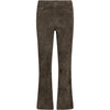 Depeche leather wear Ava HW Flare 7/8 Suede Pants Pants 054 Khaki