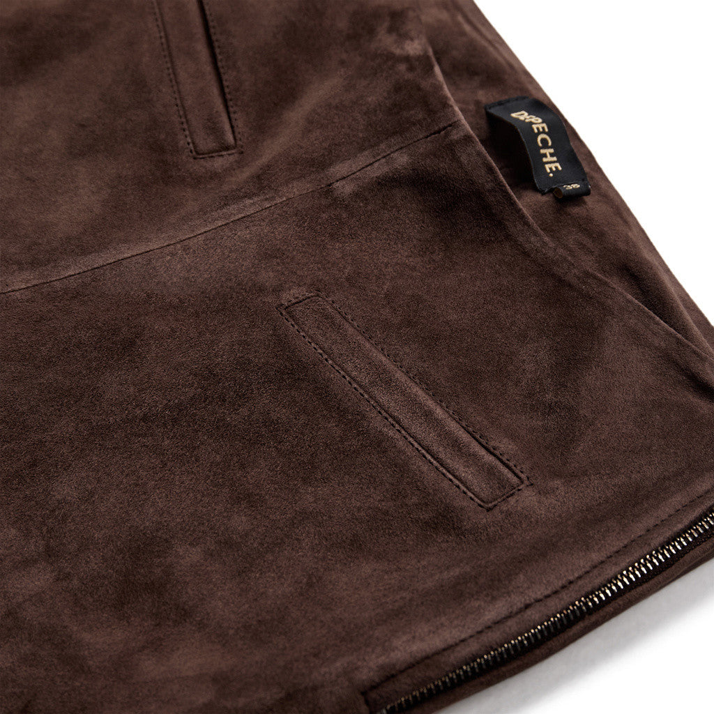 Depeche leather wear Ava suede pants Pants 015 Brown