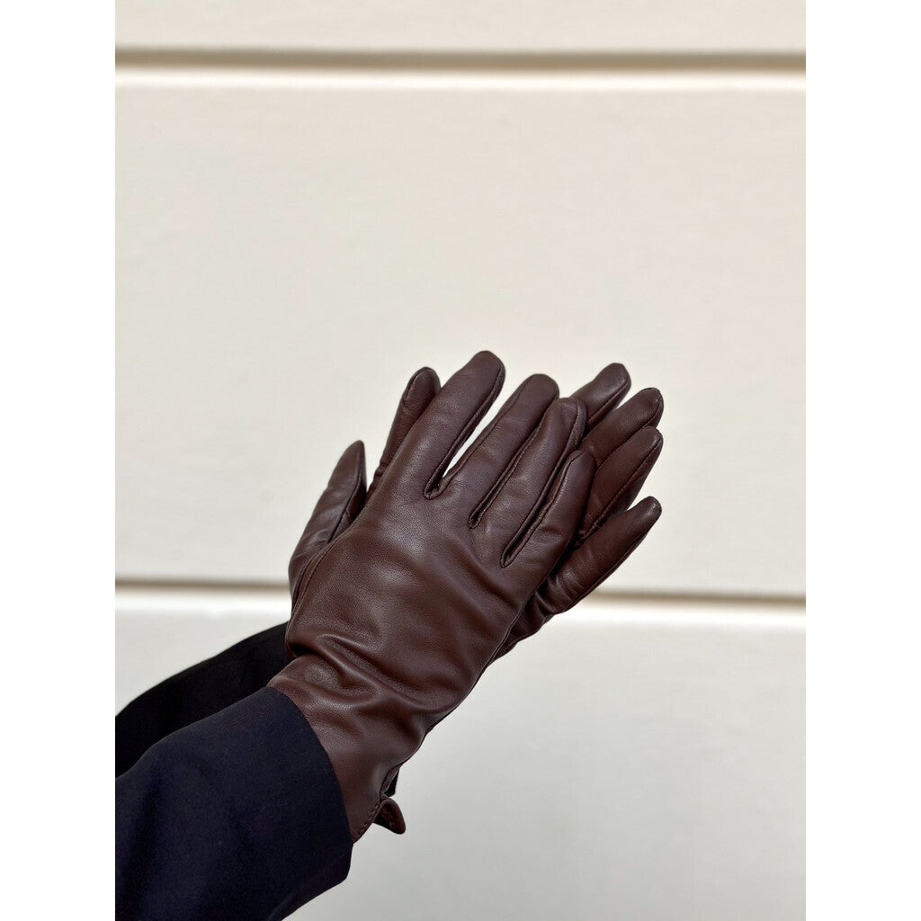 DEPECHE Basic gloves in soft leather Gloves 166 Brownie