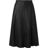 Depeche leather wear Beautiful Elinor leather skirt with elastic waist on back Skirts 099 Black (Nero)