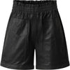 Depeche leather wear Beautiful Hanna leather shorts with elastic Shorts 099 Black (Nero)