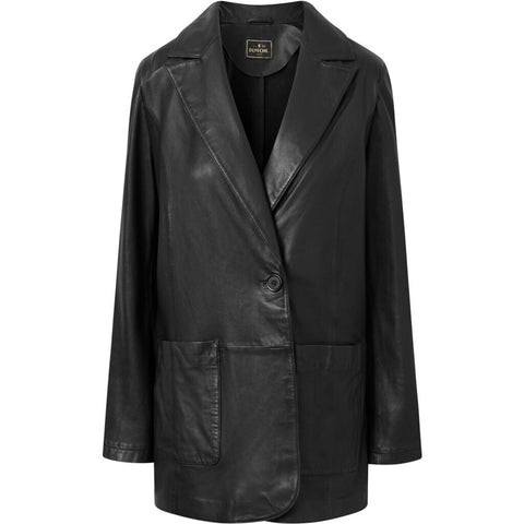 Depeche leather wear Beautiful Maya blazer in soft leather quality Blazer 099 Black (Nero)