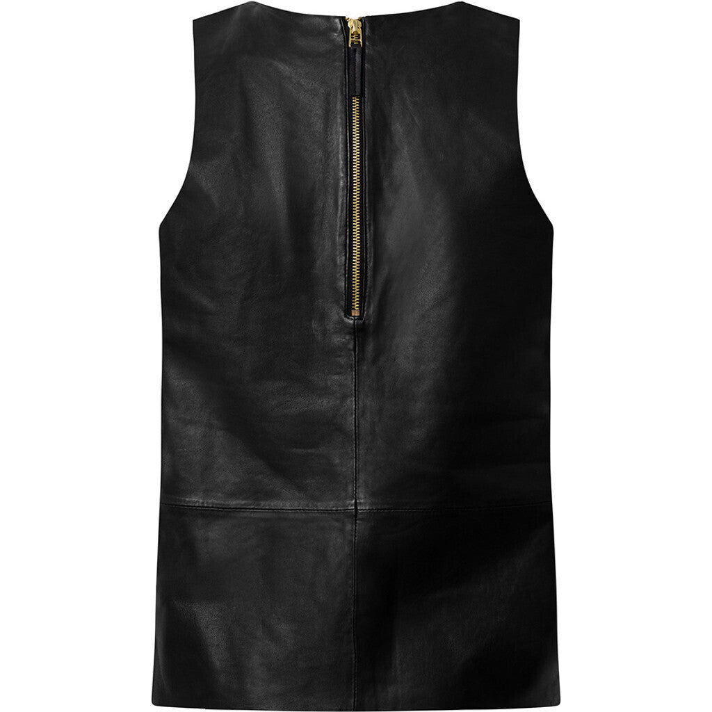 Depeche leather wear Beautiful and timeless Shade top Tops 099 Black (Nero)