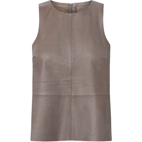 Feminine Koko leather vest in soft and delicious quality / 51100 - Black (Nero)