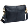 DEPECHE Beautiful leather clutch with golden zippers Small bag / Clutch 285 Midnight Blue