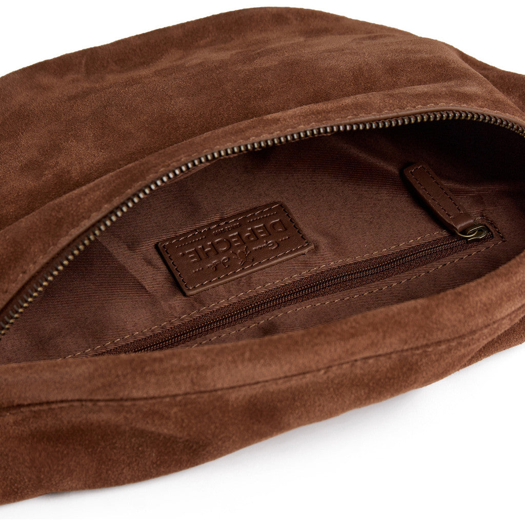 DEPECHE Beautiful suede bumbag Bumbag 014 Cognac
