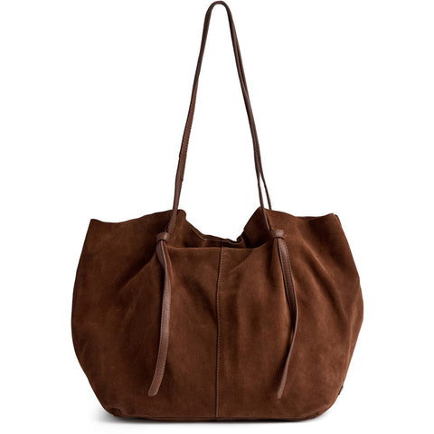 DEPECHE Beautiful suede shopper Shopper 014 Cognac