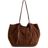 DEPECHE Beautiful suede shopper Shopper 014 Cognac