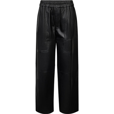 Depeche leather wear Bella MW Full Length Wide Leg Pant Pants 099 Black