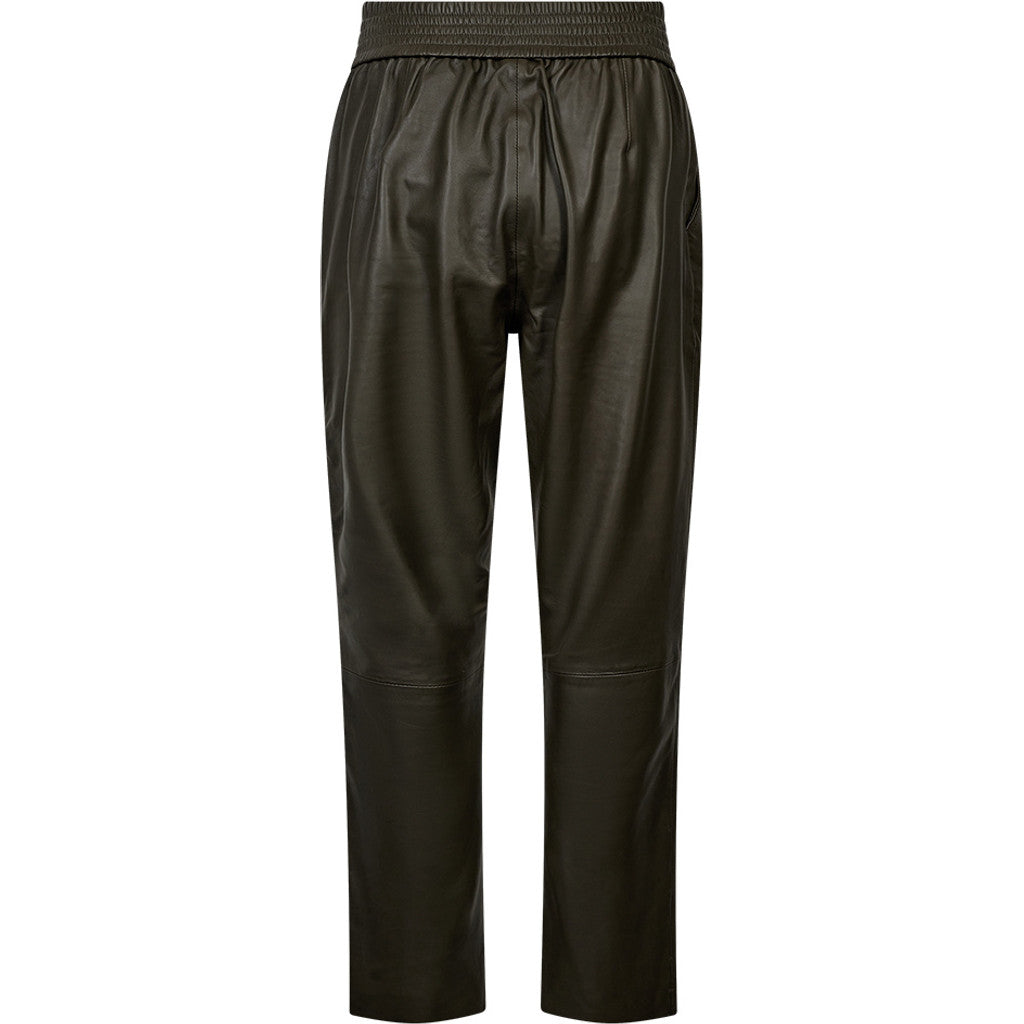Depeche leather wear Belle MW Leather Pants Pants 335 Dark Khaki