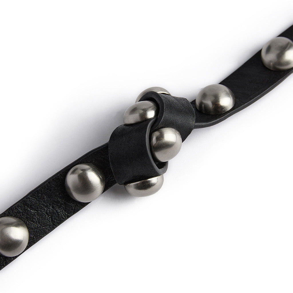 DEPECHE Belt with studs Belts 300 Black/Amr silver