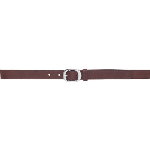 Braided narrow belt in soft leather / 15242 - Sand