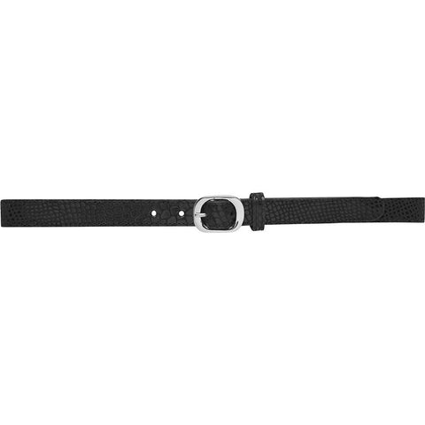 Leather belt with feminine buckle / 15852 - Black (Nero)