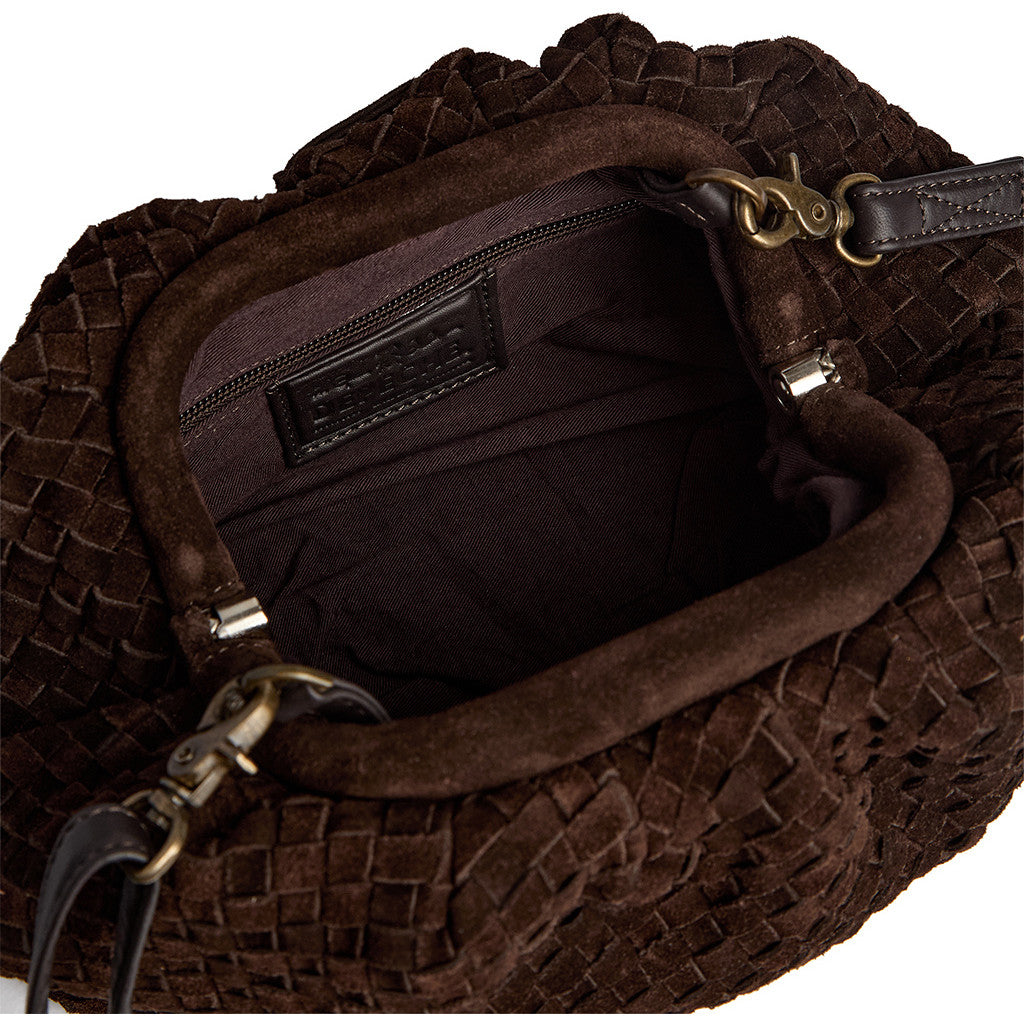 DEPECHE Berlin braided clutch Clutch 008 Chocolate