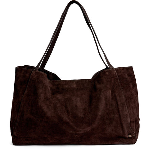 DEPECHE Bilbao leather & suede shopper bag Shopper 008 Chocolate