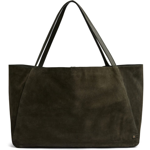 DEPECHE Bilbao leather & suede shopper bag Shopper 049 Army Green