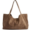 DEPECHE Bilbao leather & suede shopper bag Shopper 342 Dark Mud