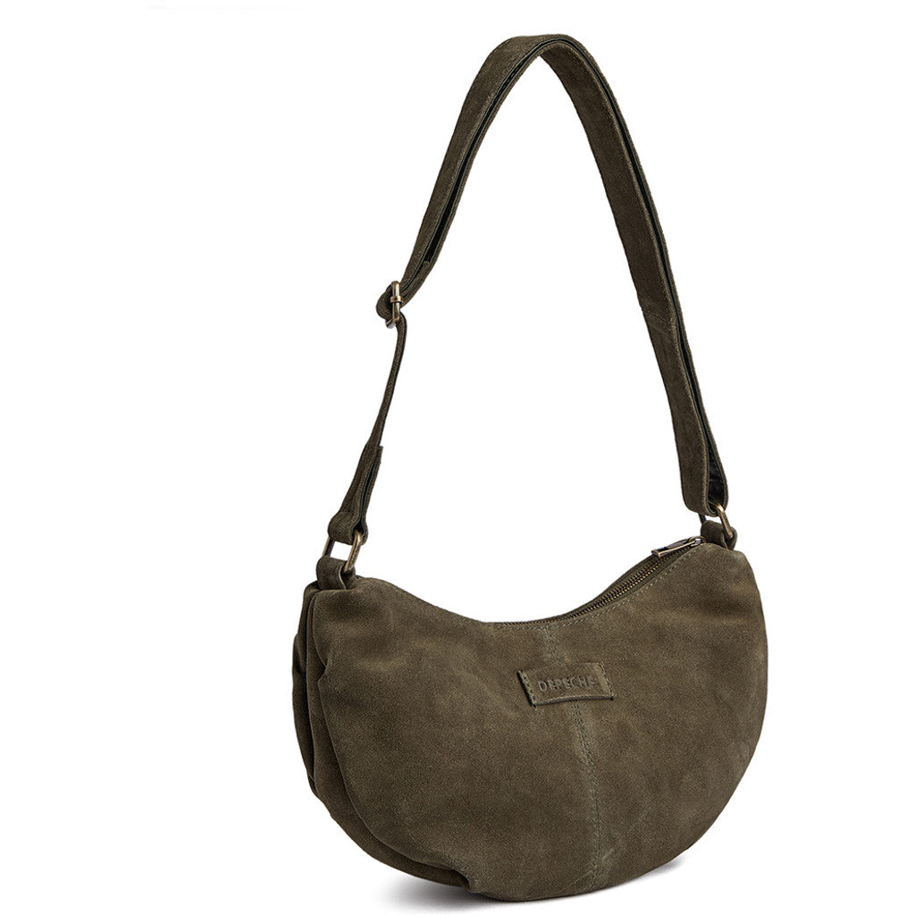DEPECHE Bilbao leather & suede shoulder bag Shoulderbag / Handbag 049 Army Green