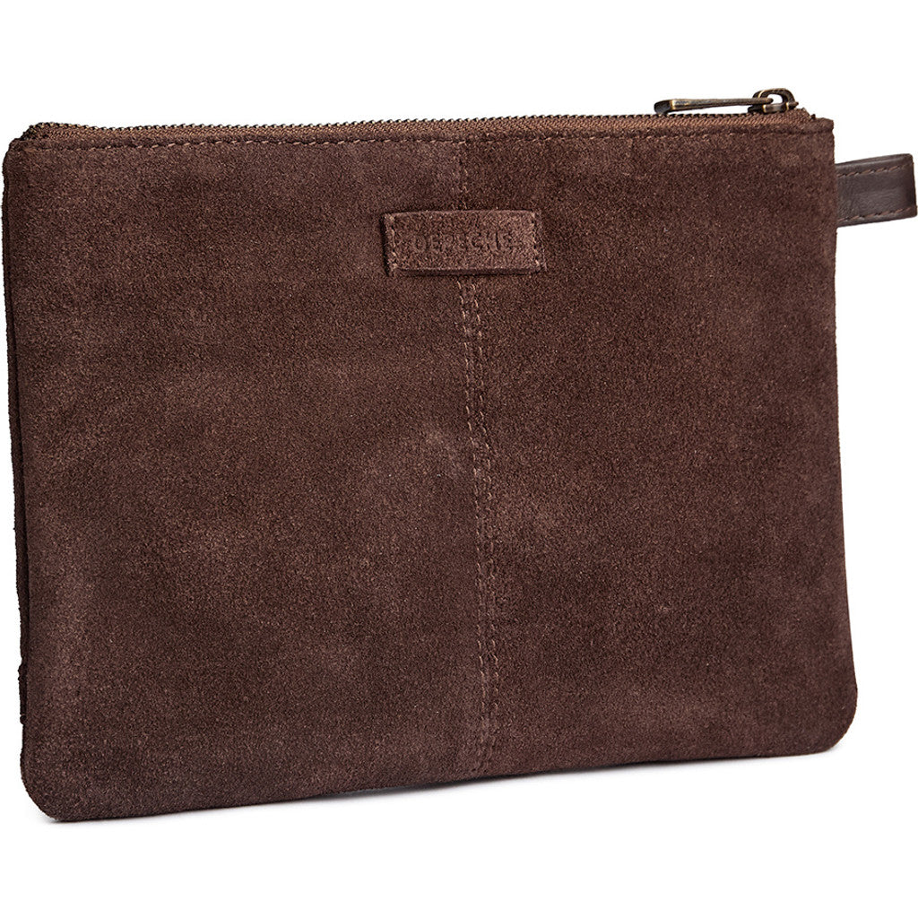 DEPECHE Bilbao suede clutch bag Clutch 008 Chocolate