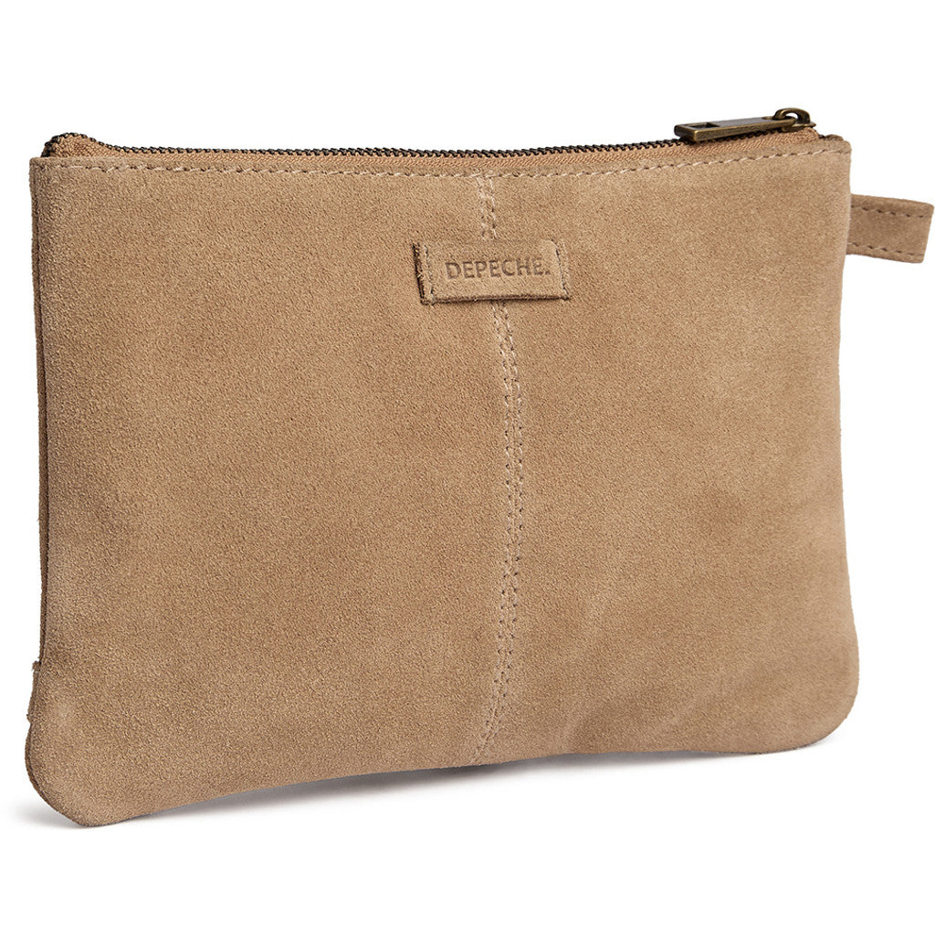 DEPECHE Bilbao suede clutch bag Clutch 011 Sand