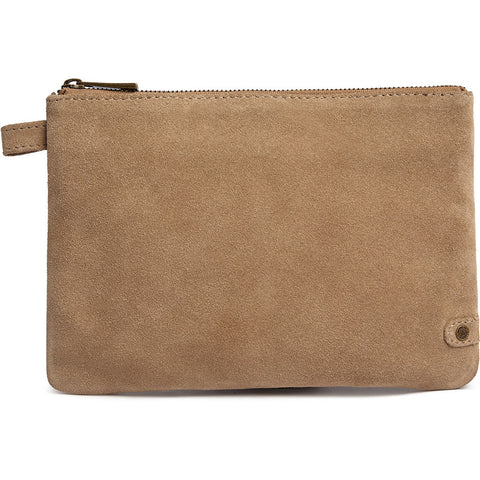 DEPECHE Bilbao suede clutch bag Clutch 011 Sand