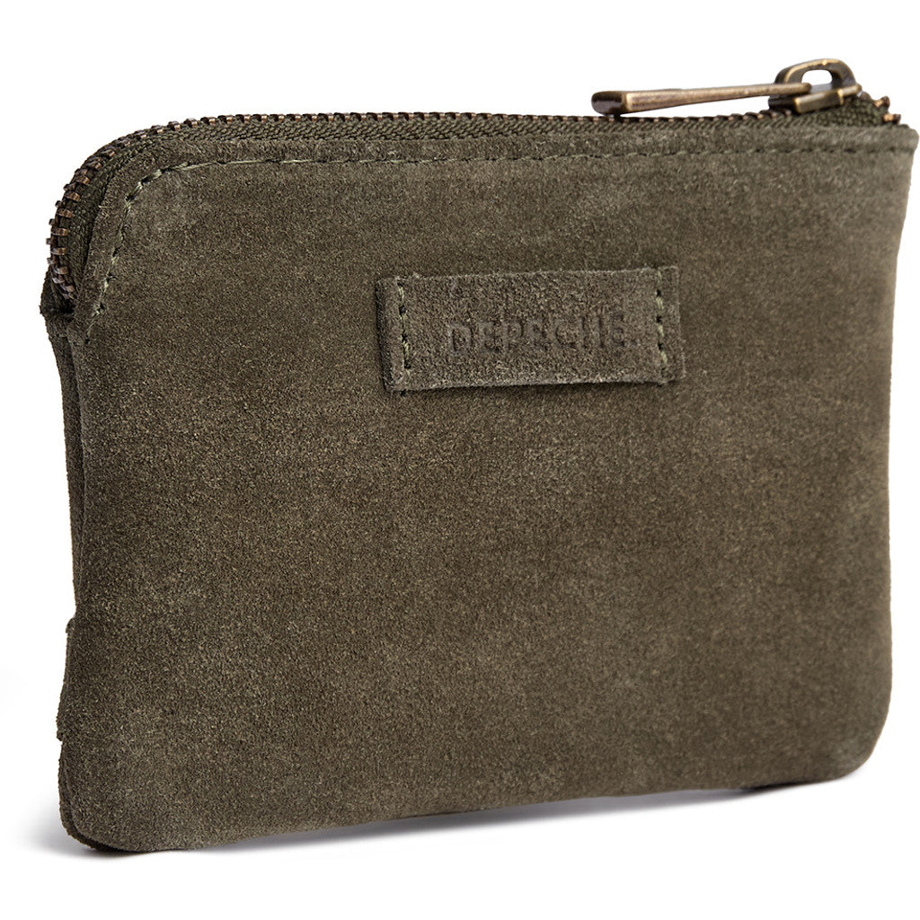 DEPECHE Bilbao suede purse Purse / Credit card holder 049 Army Green