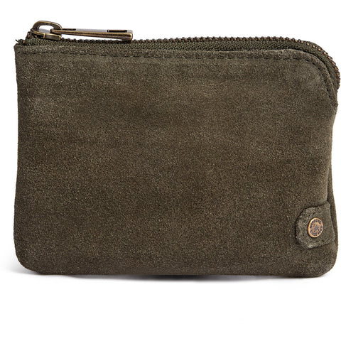 DEPECHE Bilbao suede purse Purse / Credit card holder 049 Army Green