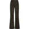 Depeche leather wear Boa HW Boot Cut Suede Pants Pants 335 Dark Khaki