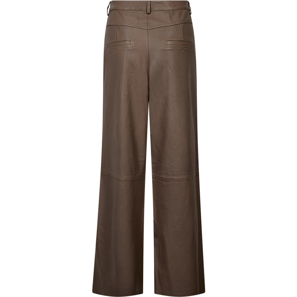 Depeche leather wear Boa HW Wide Leather Pants Pants 020 Taupe