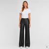 Depeche leather wear Boa HW Wide Leather Pants Pants 099 Black