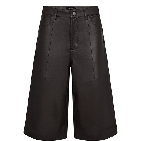 Depeche leather wear Boa HW bermuda shorts Shorts 008 Chocolate