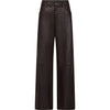 Depeche leather wear Boa leather pants - Wide leg (HW) Pants 008 Chocolate
