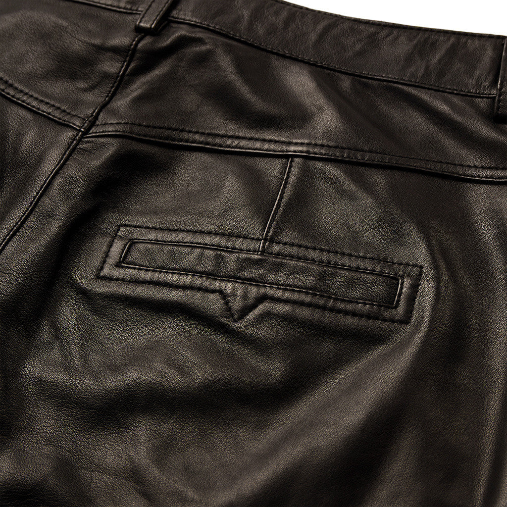 Depeche leather wear Boa skinny leg leather pants Pants 008 Chocolate